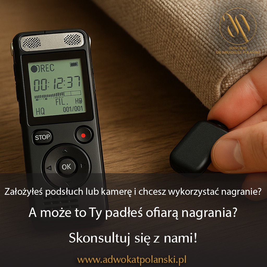 podsłuch kamera nagrania adwokat kielce