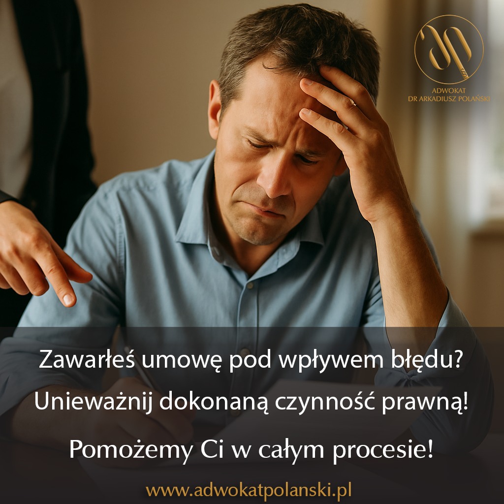 umowa błąd Adwokat Kielce Radca